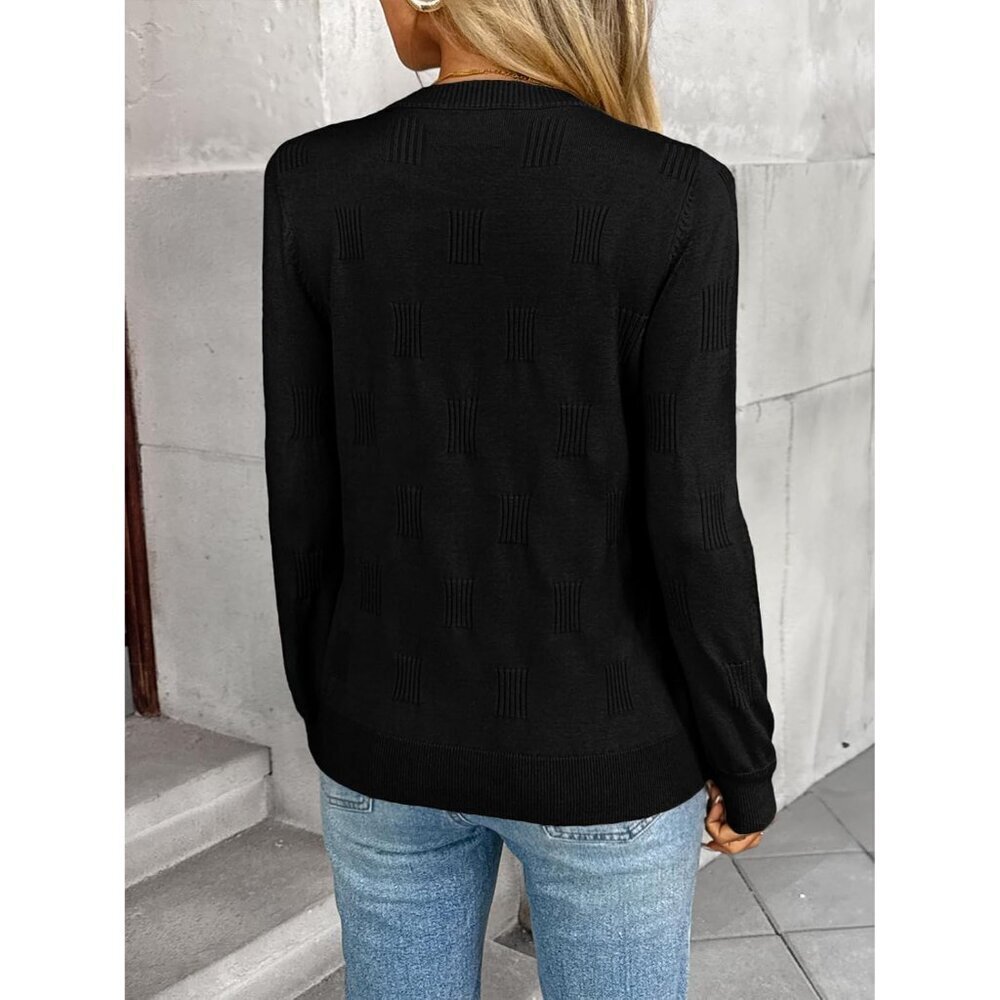 Womens Sweaters Fall Fashion 2025 Lightweight Long Sleeve Knit Pullover Casual T - Picture 5 of 6